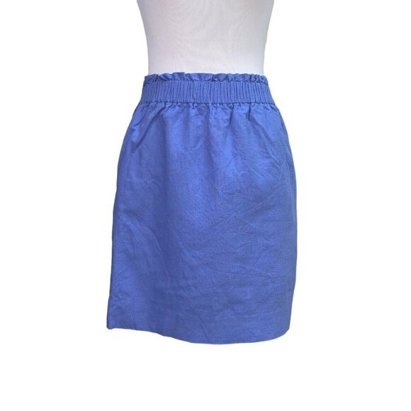 J. Crew Factory Dresses & Skirts - J. Crew Factory Women's Size 4 Sidewalk Mini Skirt Style 41575 Linen Blend Blue